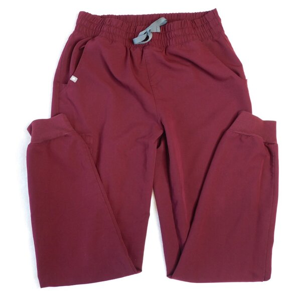 Figs High Waisted Zamora Jogger Scrub Pants | Burgundy | VGUC | Med Tall - Picture 9 of 9